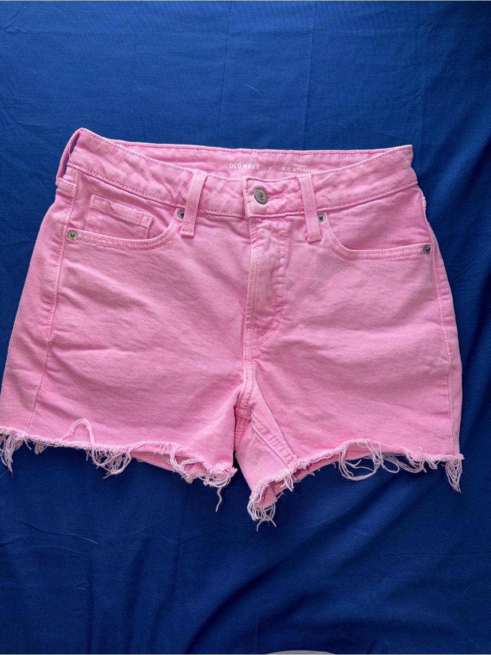 Old Navy Pink Frayed Denim Shorts